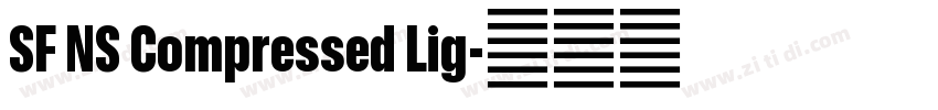 SF NS Compressed Lig字体转换